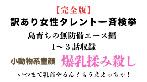 [同人][DL]【RJ01678296】訳あり女性タレント一斉検挙 島育ちの無防備エース編 完全版【ponta乳首偏愛】
