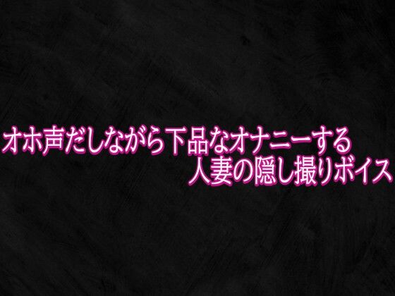 [同人][FA]【d_791464】オホ声だしながら下品なオナニーする人妻の隠し撮りボイス【Studio voice】